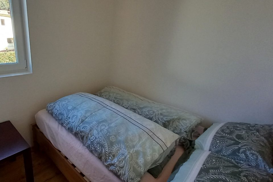 Das Schlafzimmer mit Doppelbett